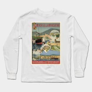 M. Kir. Allamvasutak Hungary Vintage Poster 1890 Long Sleeve T-Shirt